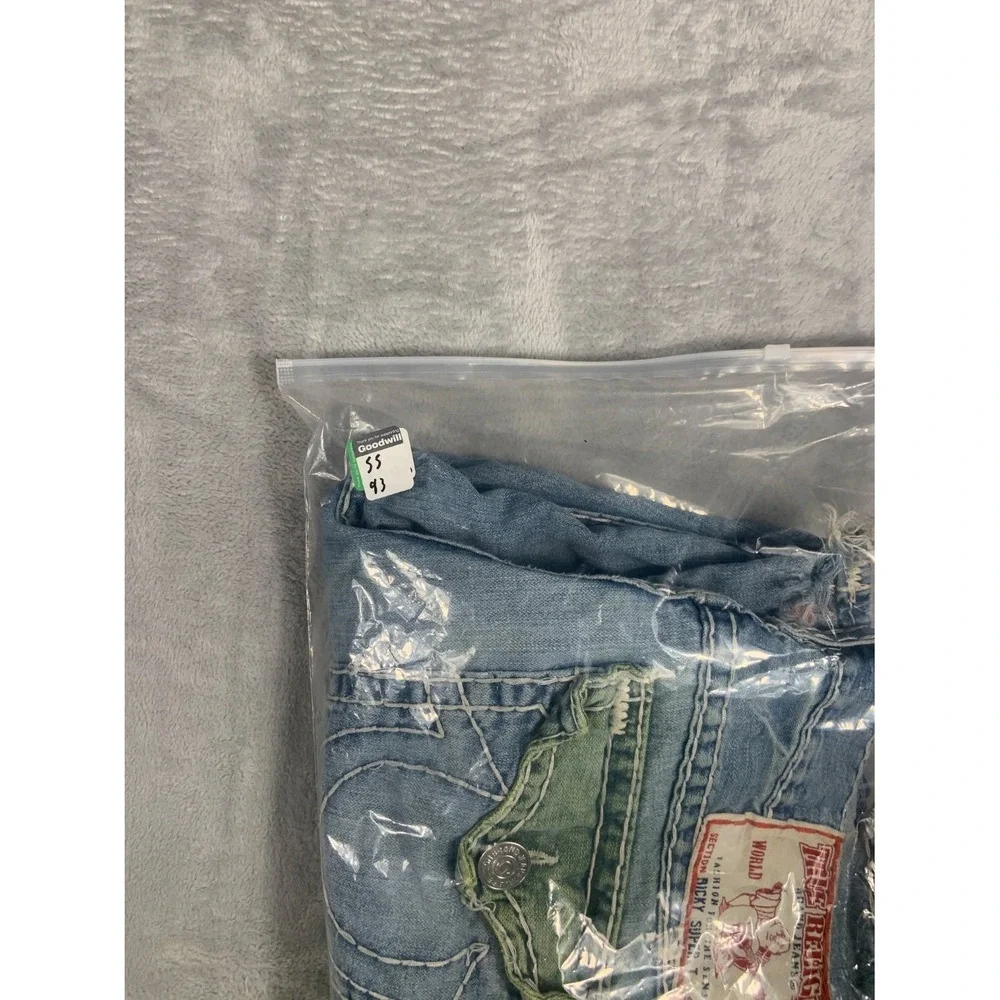 2000s True Religion Ricky Super T Jeans Mens 36x32 Blue Denim 24-859NBT2